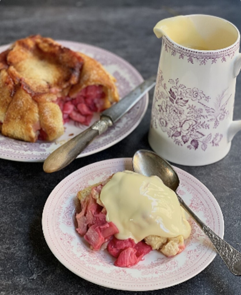 Traditional Baked Rhubarb Charlotte
