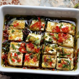 Marinated Feta In Olive oil and Herbs